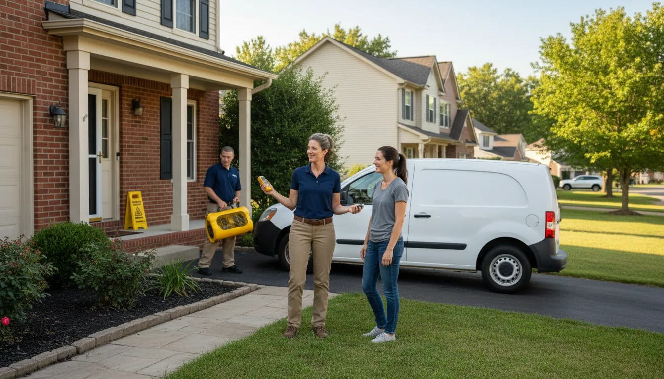 Residential water damage restoration in Dolton, IL